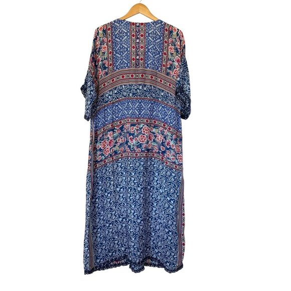 Johnny Was V Neck Tassel Ocia Slip Dress Multi Womens Size M Pockets Embroidered - Picture 11 of 11
